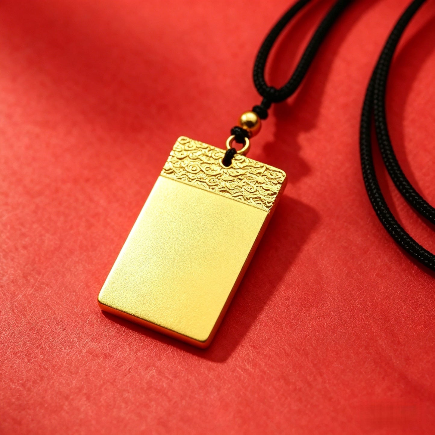 Longevity Lock Safety Hollow Bell Braid Rope Fu Female Golden Necklace