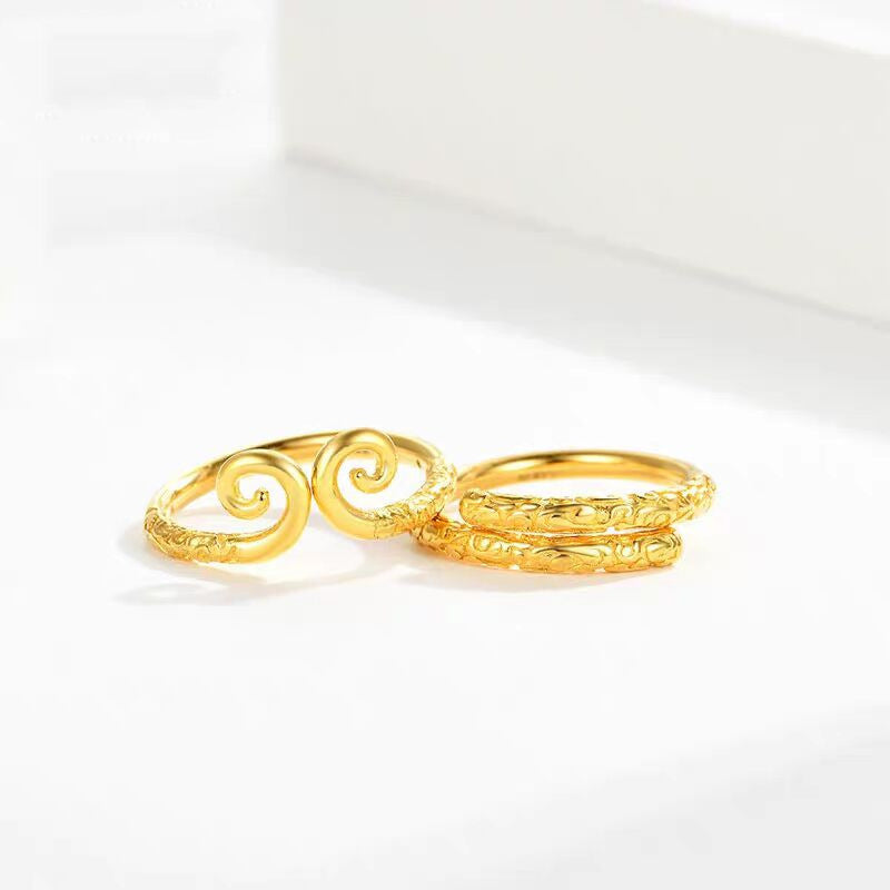 West Sun Of Incantation Golden Hoop Rings