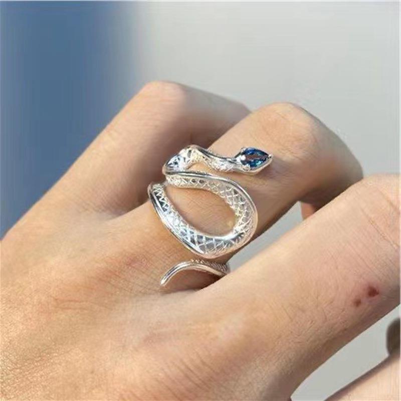 Topaz Snake Female Fashion Personalized Opening Rings