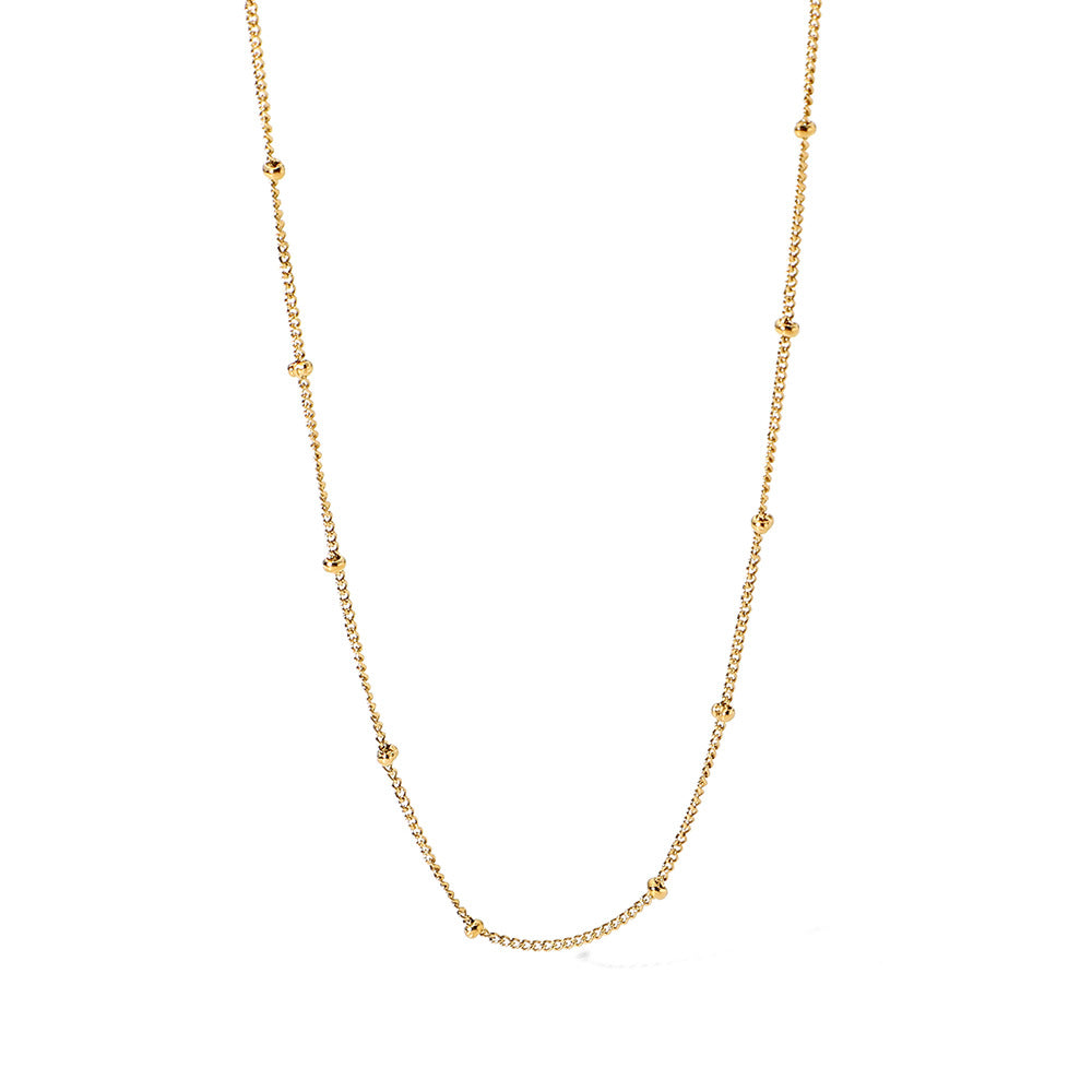Chain Round Knot Gold Light Luxury High-grade Design Stainless Necklace