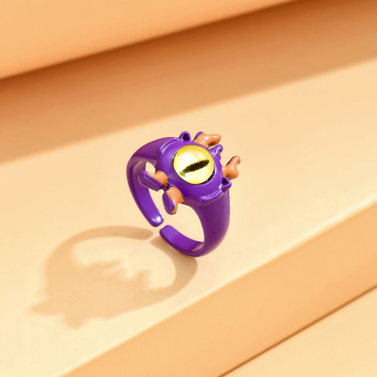 Monster Black Cat Female Dopamine Big Eyes Couple Little Finger Ring