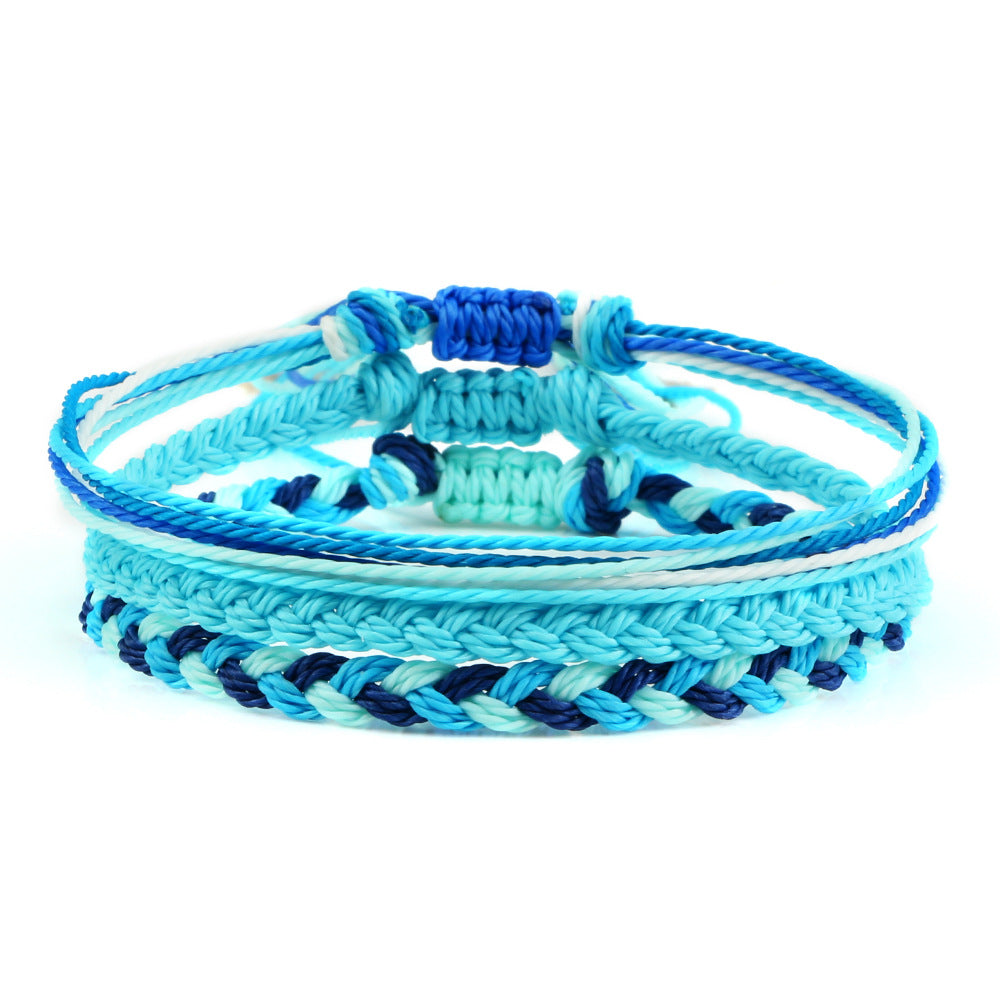 Coast Style Twin Creative Wax Line Hand Weaving Bracelet