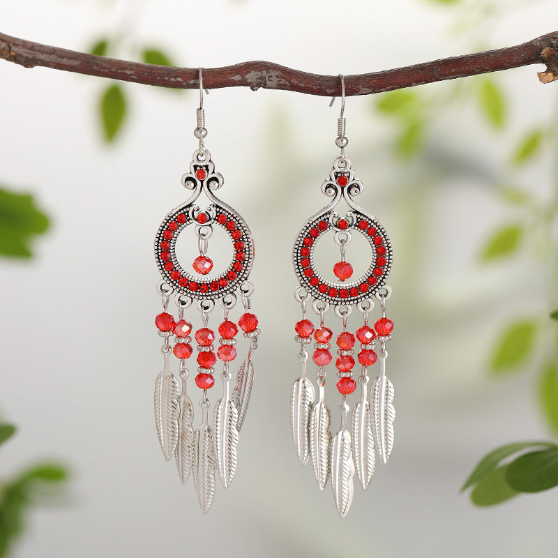 Artistic Sense Personalized Your Round Ethnic Earrings