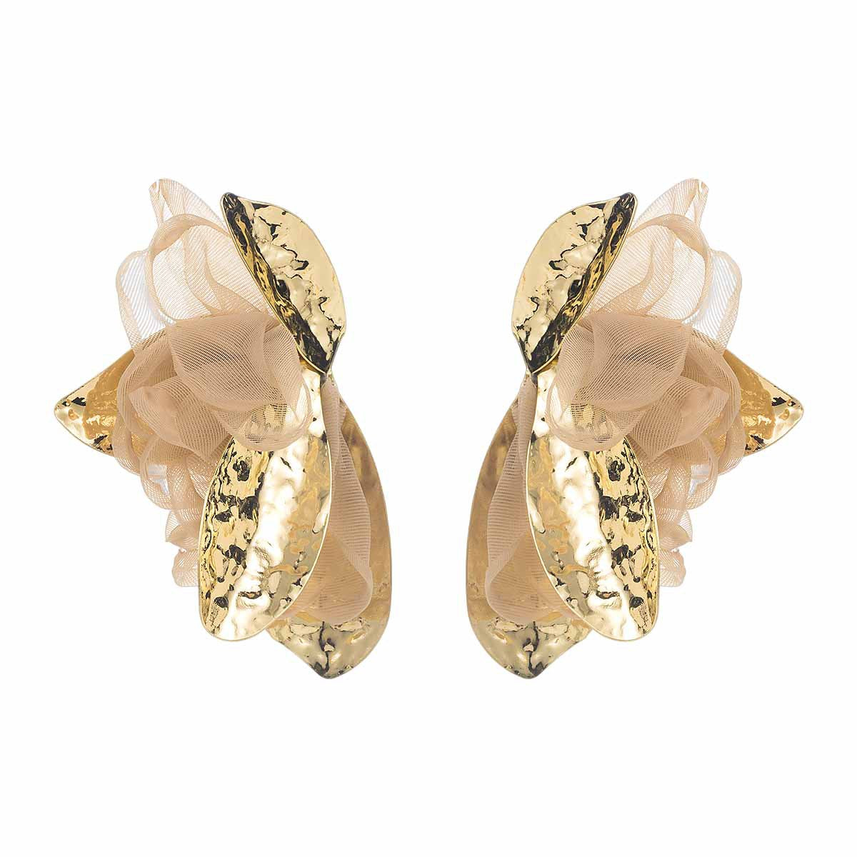 Women's Vacation Style Enamel Color Flower Pearl Light Luxury High-grade Earrings