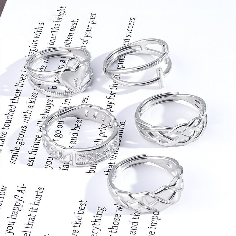 Stainless Steel Does Not Fade Niche Design Simple Korean Style Ring