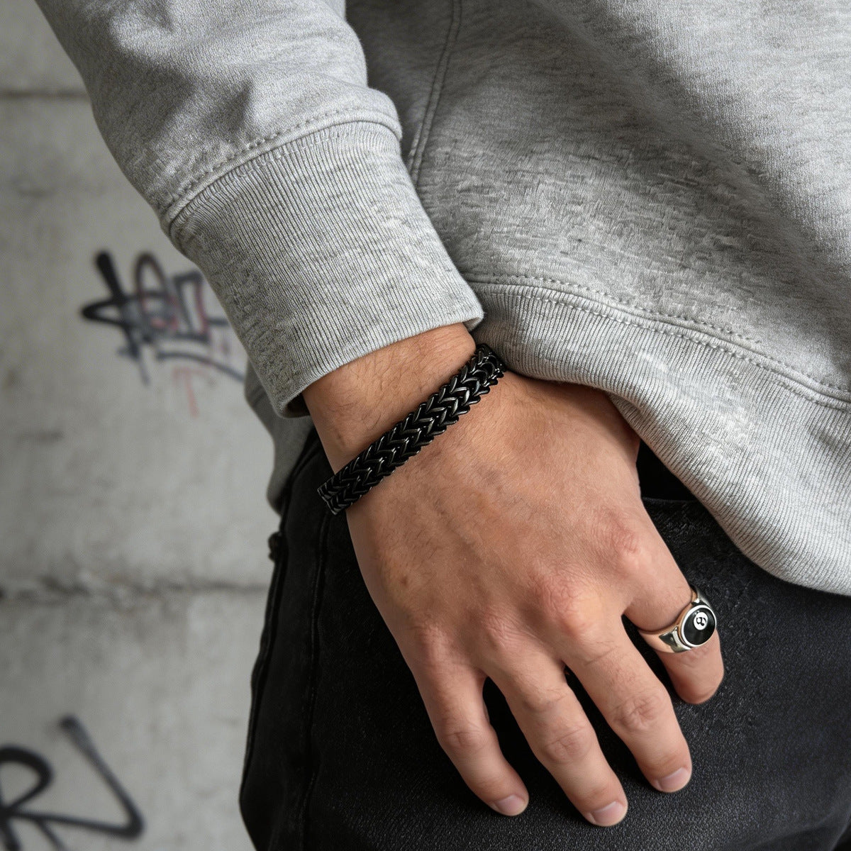 Men's Street Stainless Steel Fashion Personality Cuban Link Bracelets