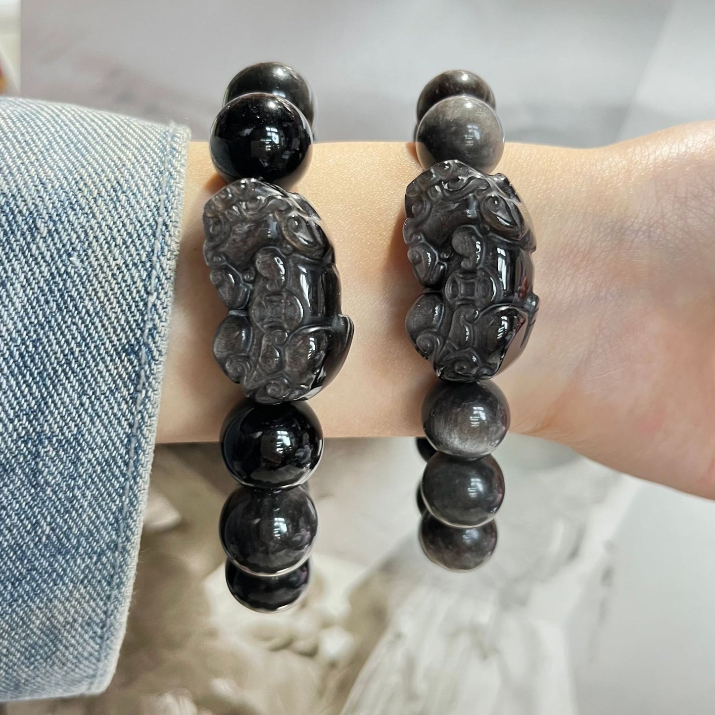 Women's & Men's Supply Natural Sier Stone Pi Jin Bracelet