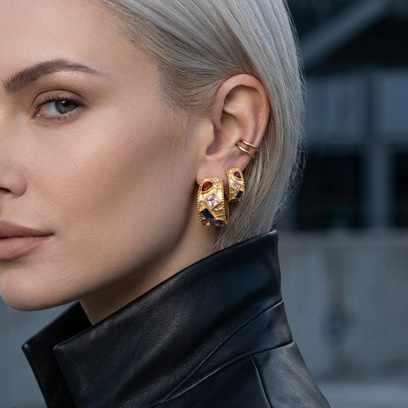 Zircon Unique Beautiful Light Luxury High-grade Earrings