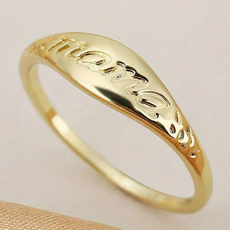 Exquisite Simple Mom Niche Flower Mother's Day Gift Ring