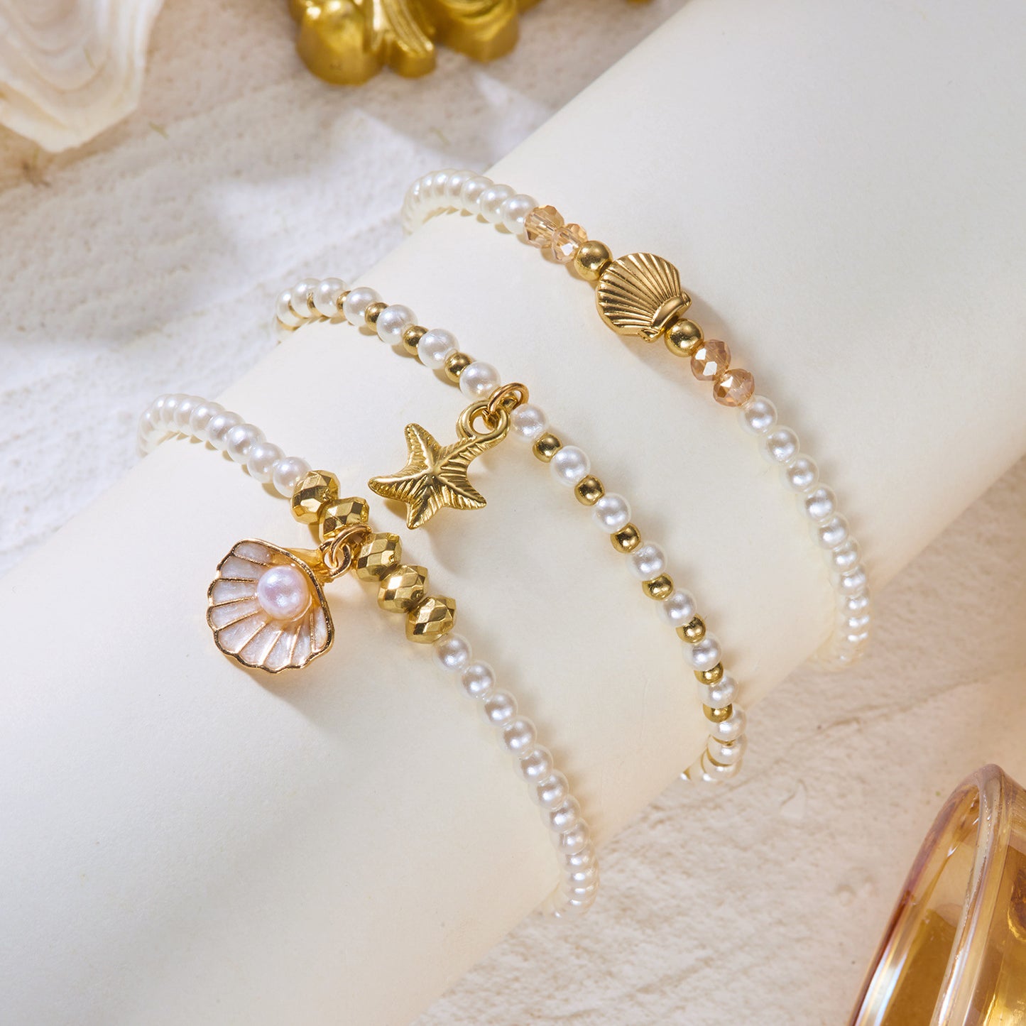 Bohemian Starfish Shell Summer Beach Bead Bracelets