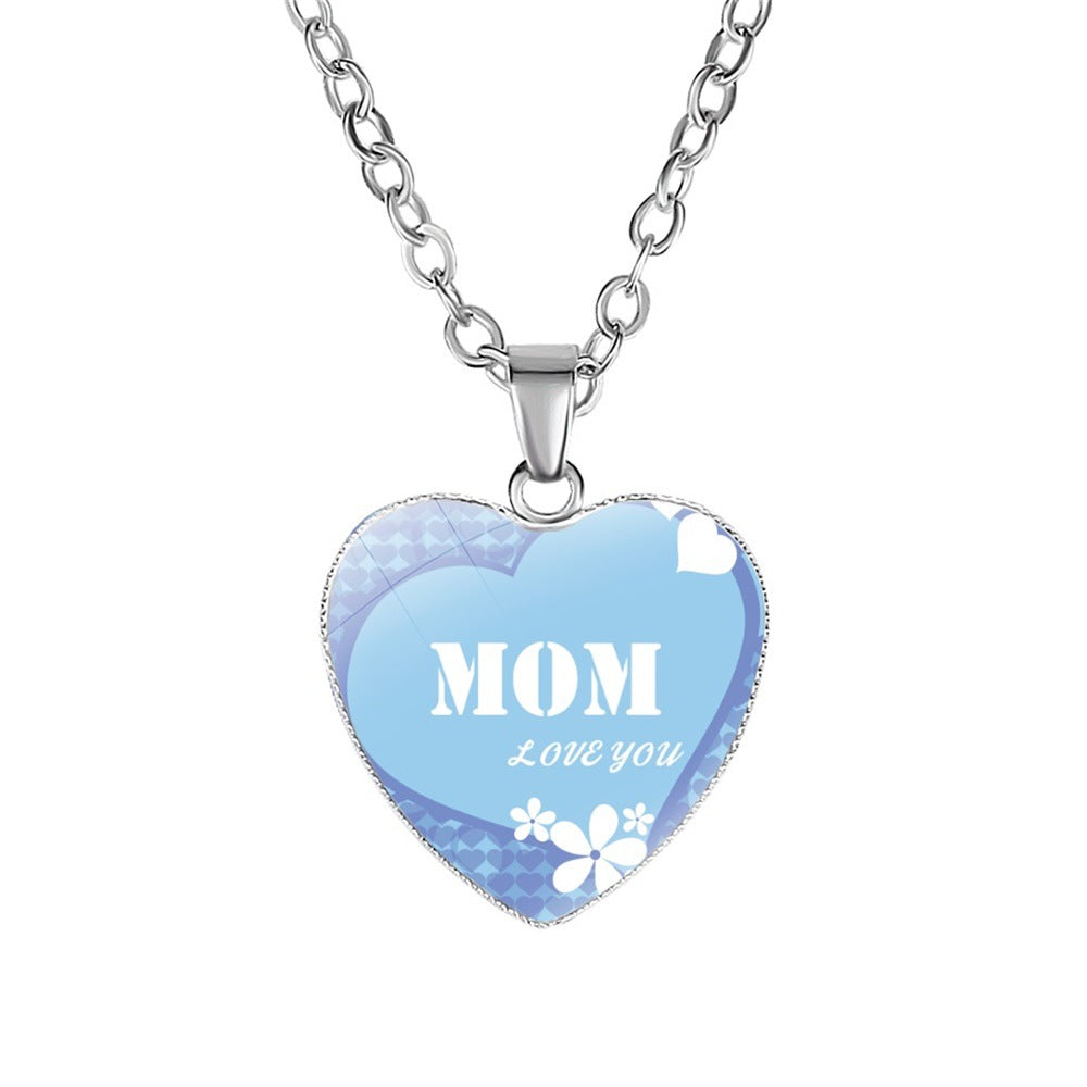 Mother's Heart-shaped Korean Simple Day Gift Pendants