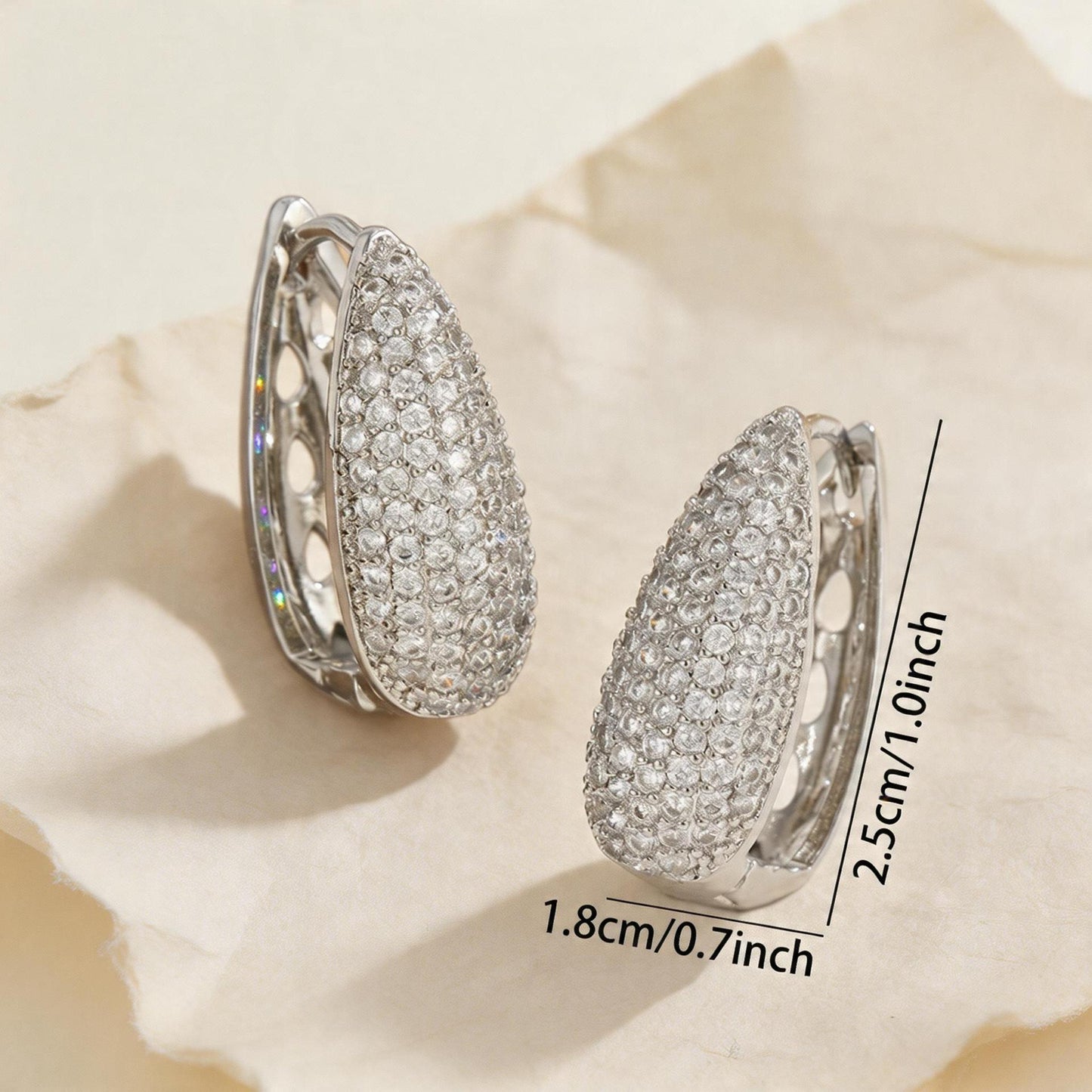 Water Drop Zircon Light Luxury High-grade Fashion Temperament Ear Buckle