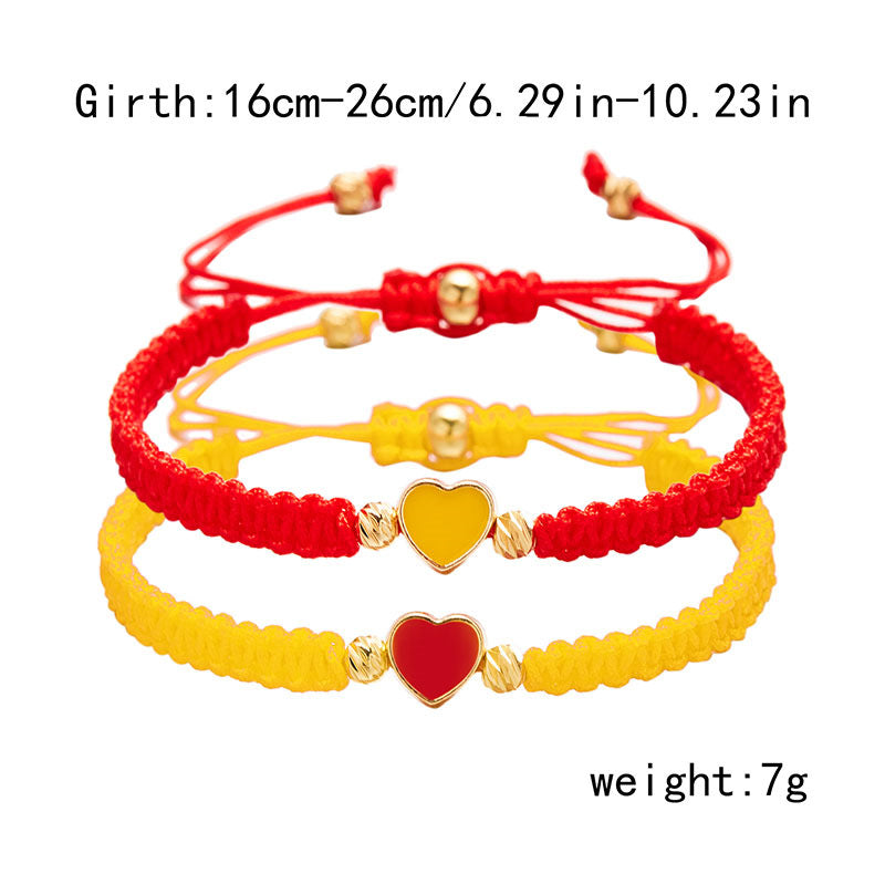 Day Gift Couple Female Heart-to-heart Love Bracelets