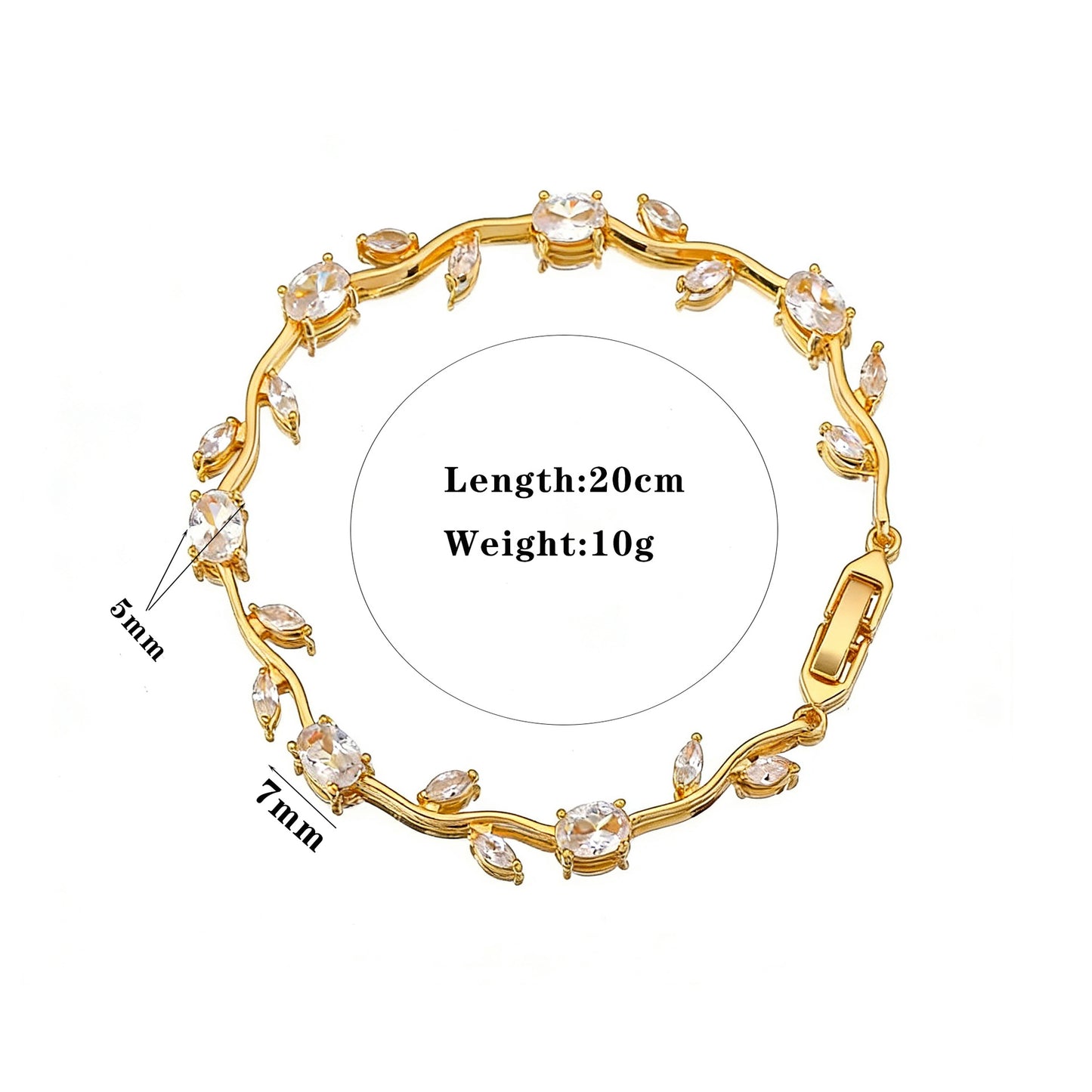 Women's Light Luxury High-grade Copper Zircon Fashionable Bracelets