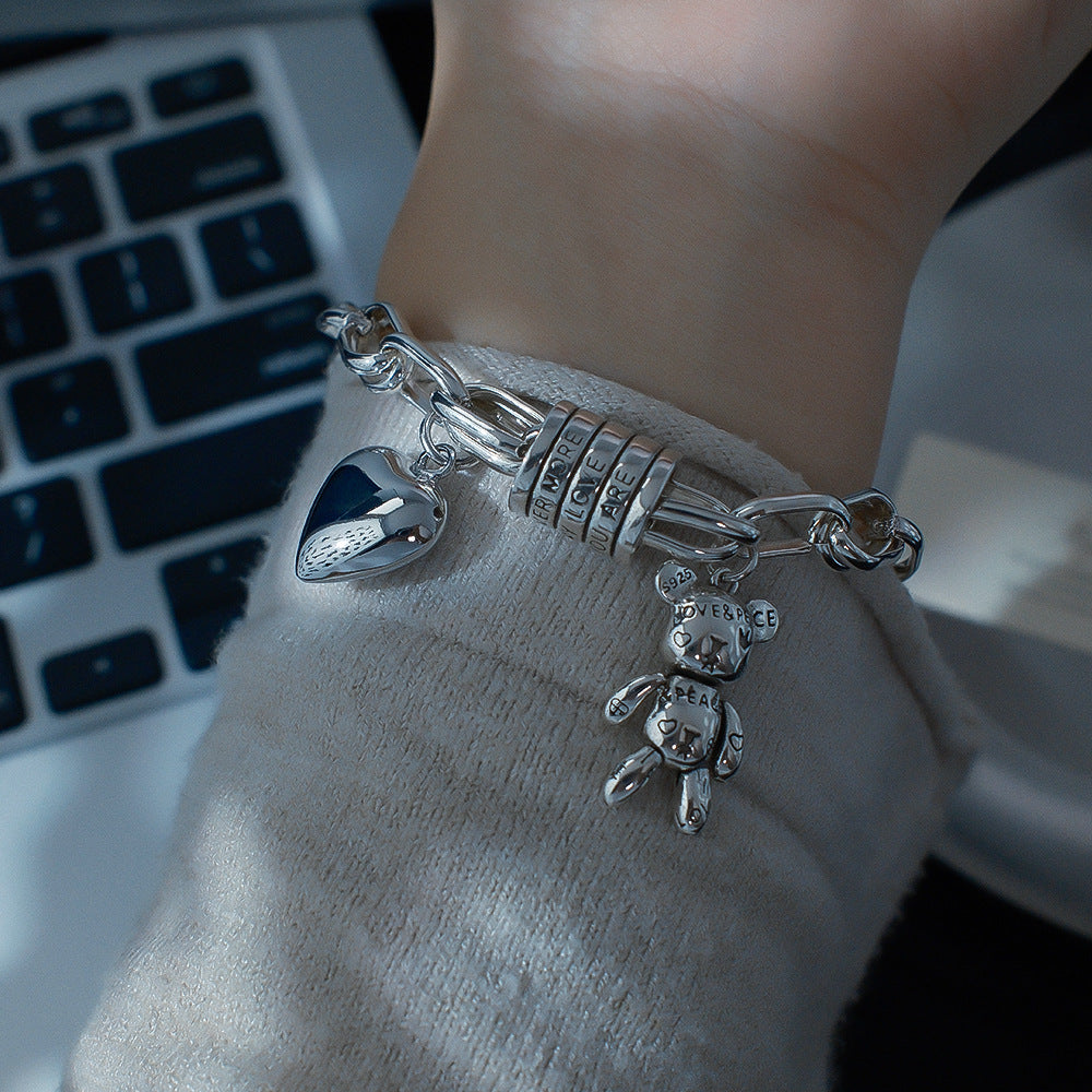 Women's Luxury Iti Bear Heart Simple Niche High Bracelet