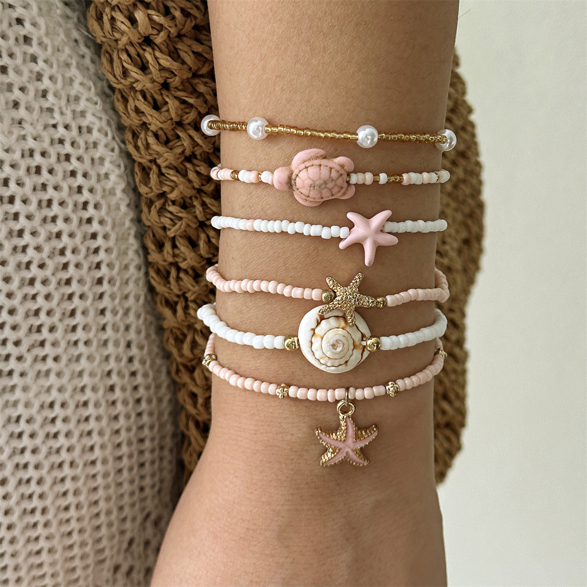 Holiday Female Summer Beach Dopamine Starfish Bracelet
