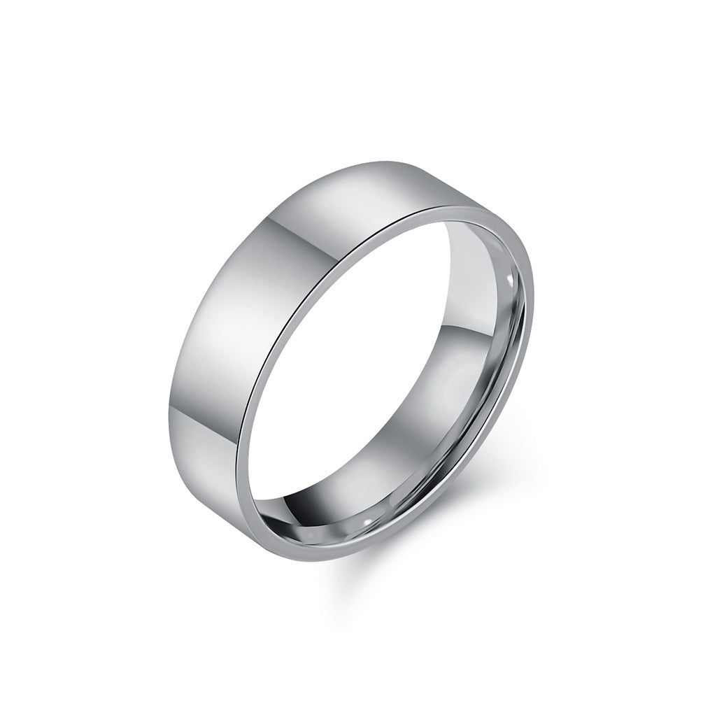 Glossy Cold Unisex Style Titanium Steel Rings