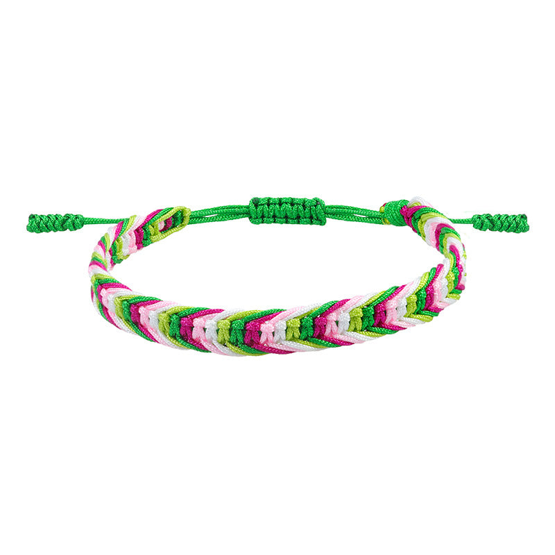 Bohemian Style Colorful Woven Ethnic Rainbow Bracelets