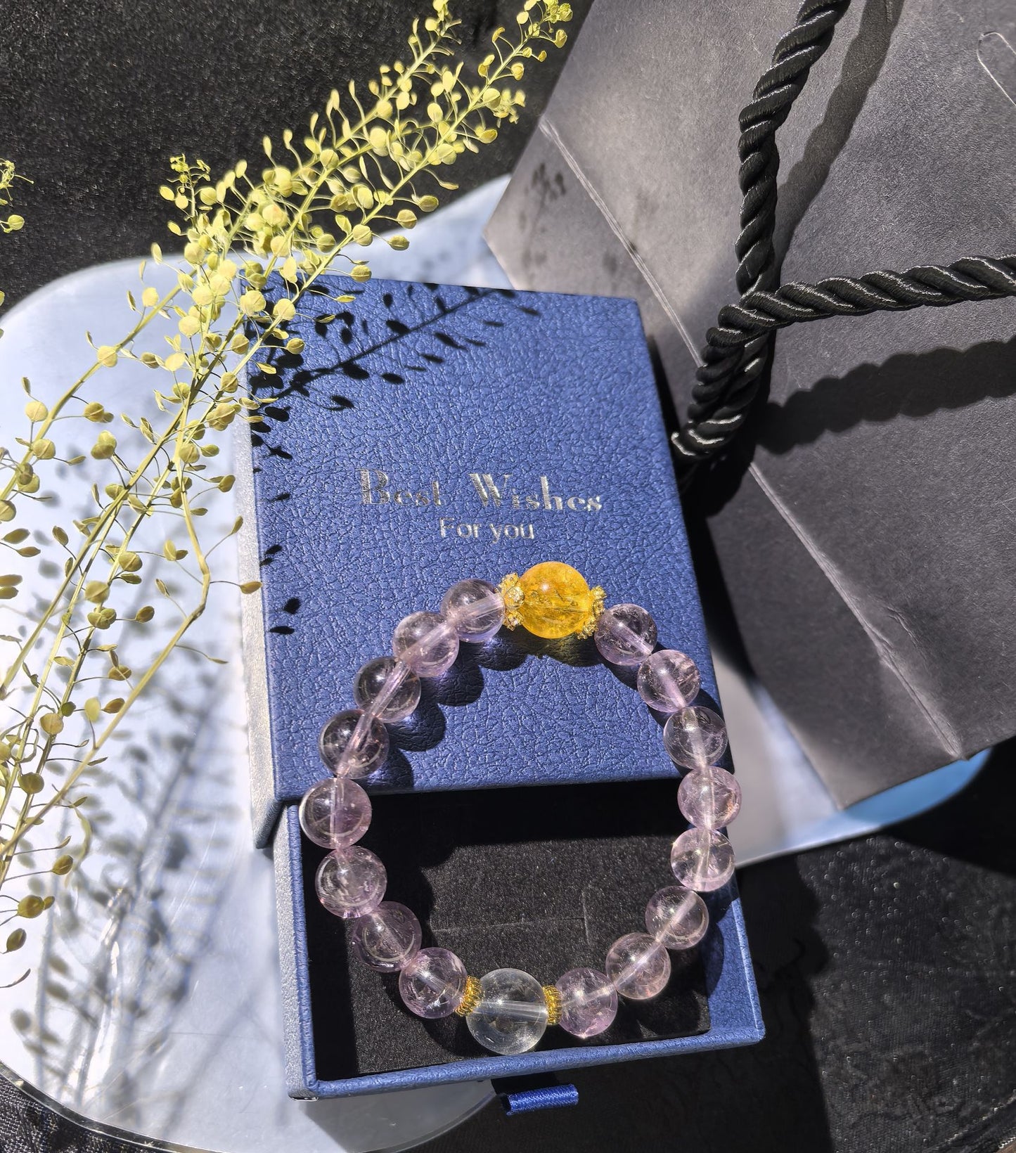 Nine Purple Era Crystal High Frequency Rainbow Flash Brazil Wisdom Bracelets