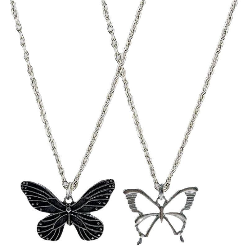 Women's Retro Hollow Butterfly Hip Hop Sweet Cool Trendy Necklace