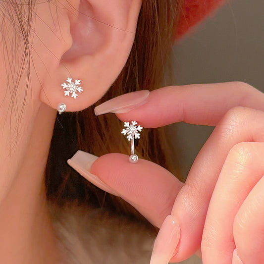 Chinese Style Ear Bone Spiral Exquisite Stud Earrings