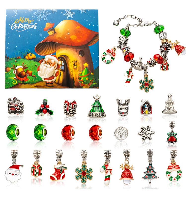 Children's Christmas Lattice Blind Box Ornament Holiday Bracelets