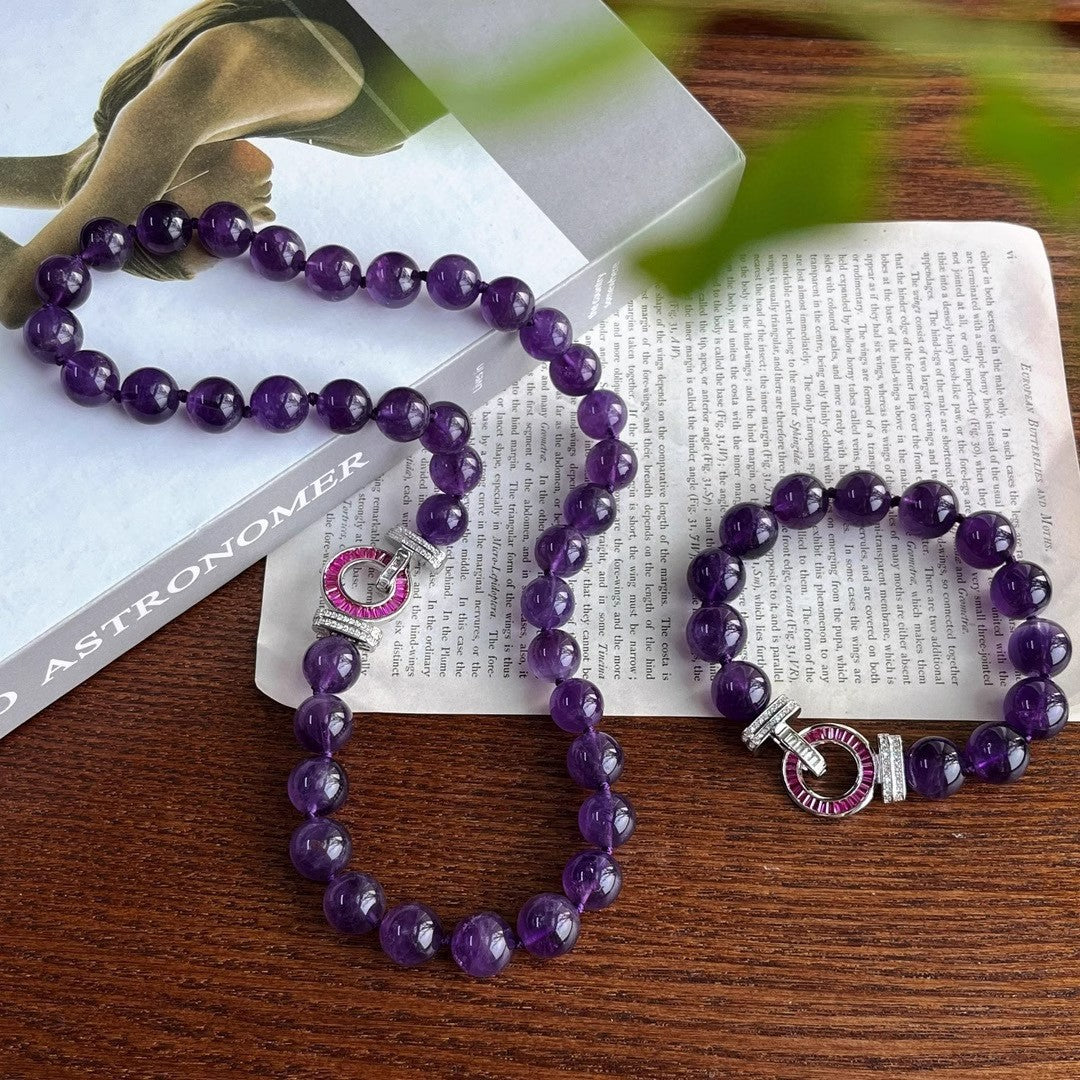 Left Right Boutique Royal Purple Natural Amethyst Knotted So Bracelets