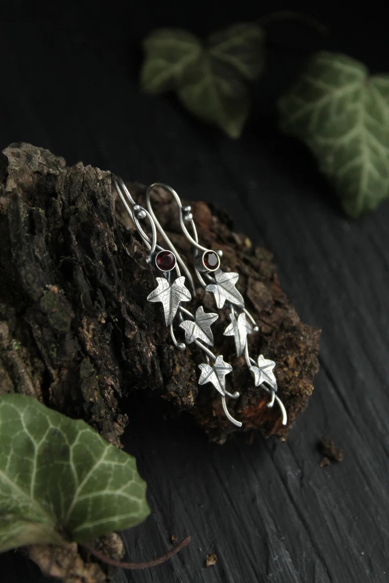 Charming Creative Retro Leaves Ivy Elf Earrings