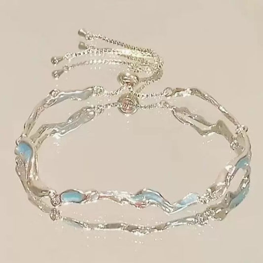 Pink Zircon Cherry Blossom Star Moon Bow Female Special Interest Bracelet