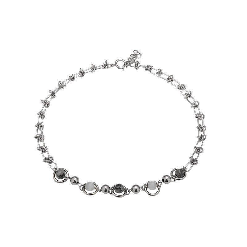 Hip Hop Planet Surrounding Niche Retro Male Female Personality Clavicle Necklace