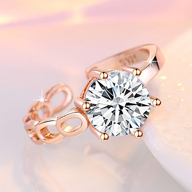 Simple Graceful Karat Diamond Romantic Proposal Rings