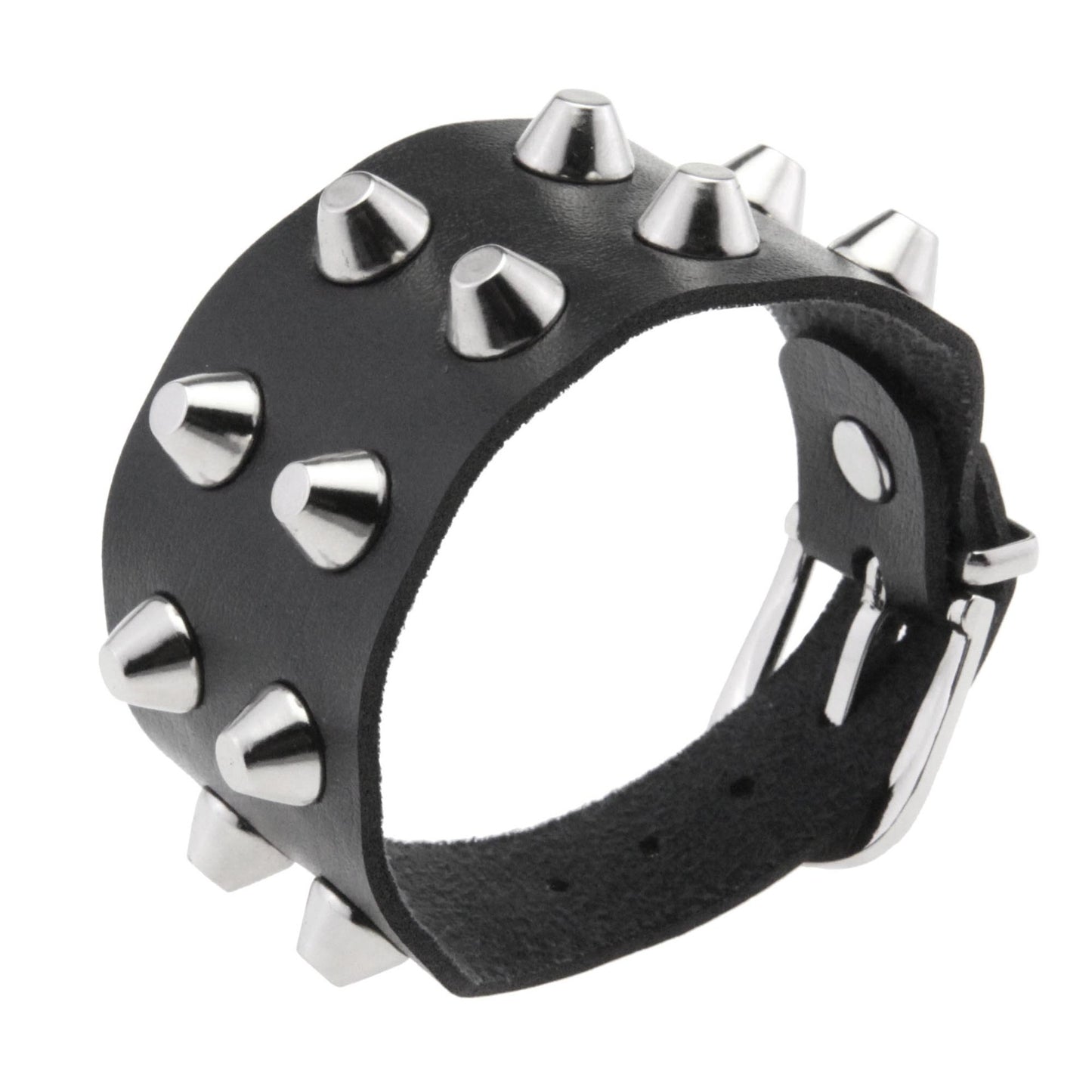 Men's Punk 2 Rows Pointed Nail Leather Bracelets