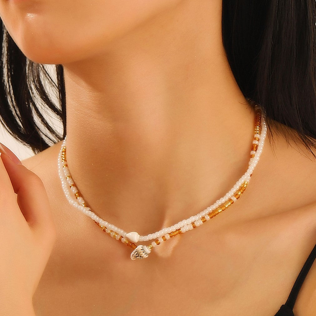 Hand-woven Colorful Beads Stringed Shell Conch Summer Bracelet