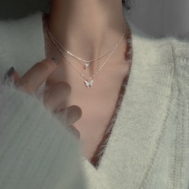 Women's High-grade Butterfly Gift For Niche Bag Light Luxury Necklaces