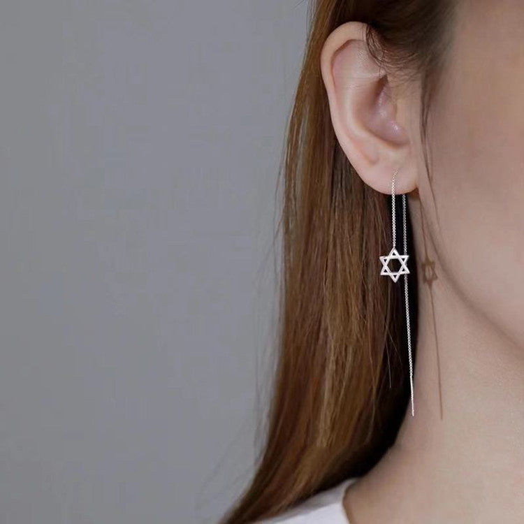Star Tide Sier Elegant Simple Fashionable Ear Line