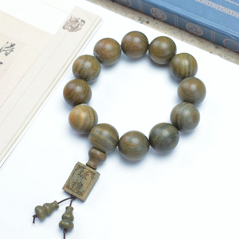 Natural Argentina Green Sandalwood Buddha Beads Ethnic Retro Couple Bracelet