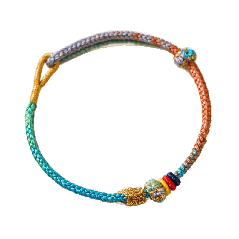 Women's & Men's Seven Braid Rope Successfully Landed Gold List Title Wearable Dragon Bracelet