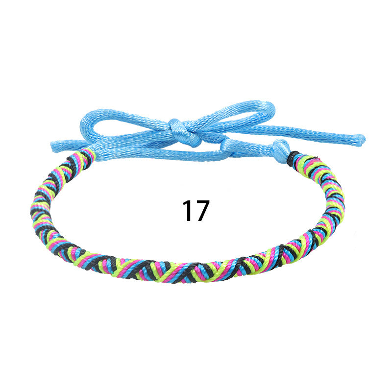 Style Colorful Hand-knitted Rope Holiday Party Bracelet