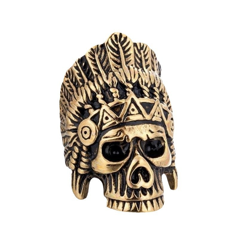 Indian Skull Punk Crowe Trendy Male Rings