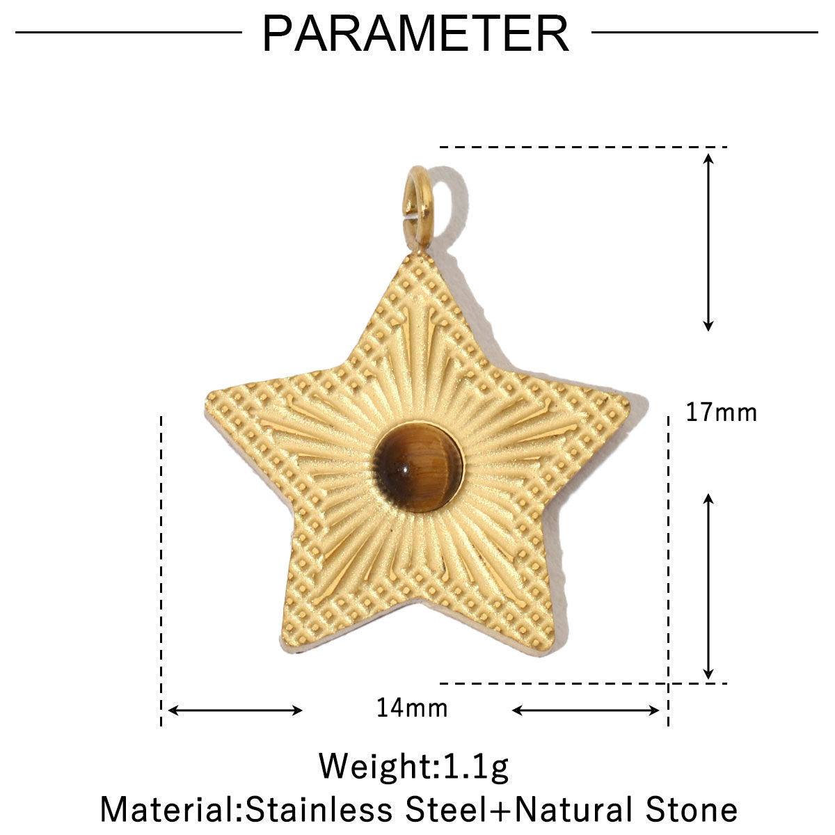 Natural Stone French Style Retro Titanium Pendants