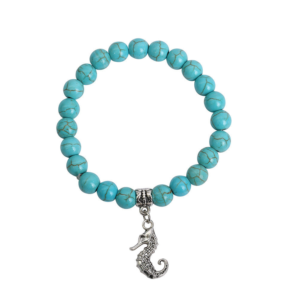 Classy Turquoise Beach Turtle String Beads Bracelets