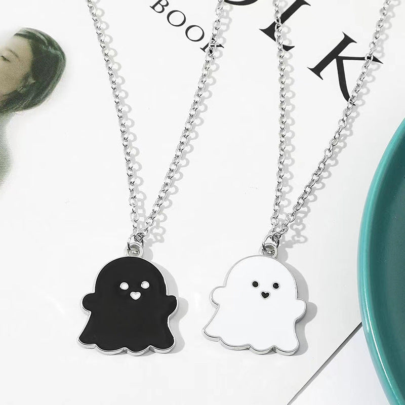 Ghost Black White Personalized Minority Hip Hop Necklace