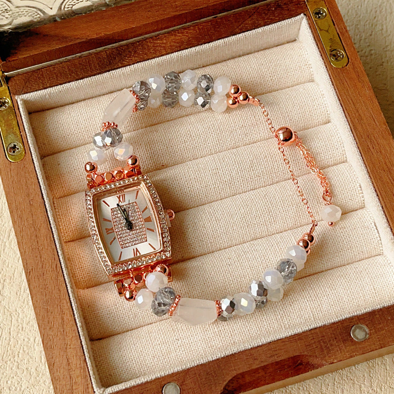 Crystal Watch Female Princess Style Love Special Interest Light Bracelet