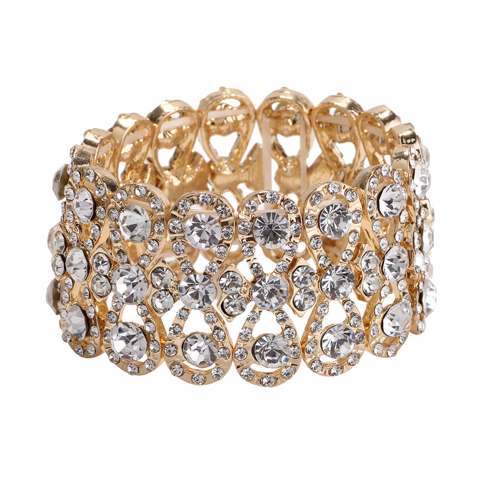 Luxury Crystal Stretch Handmade Words Brace Bracelet