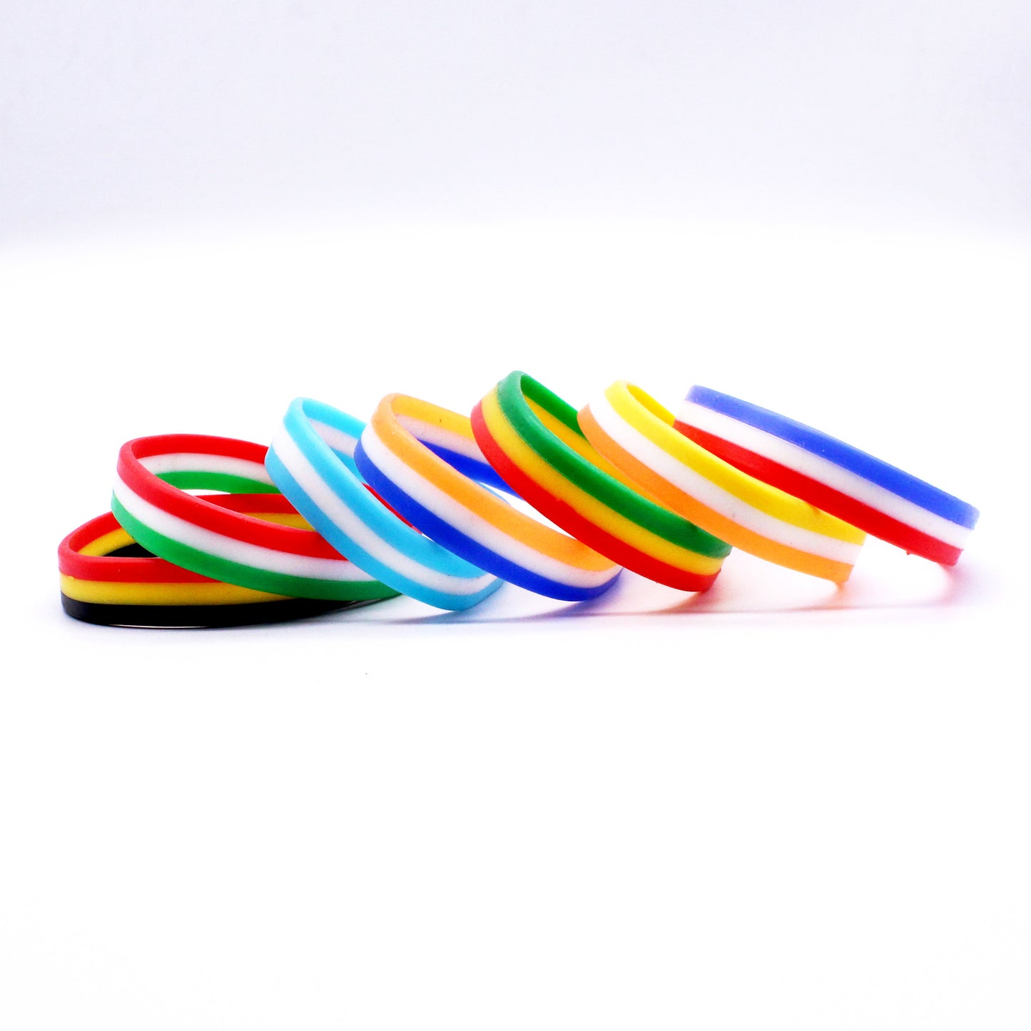 Flag Colorful Silicone Layered World Cup Bracelets