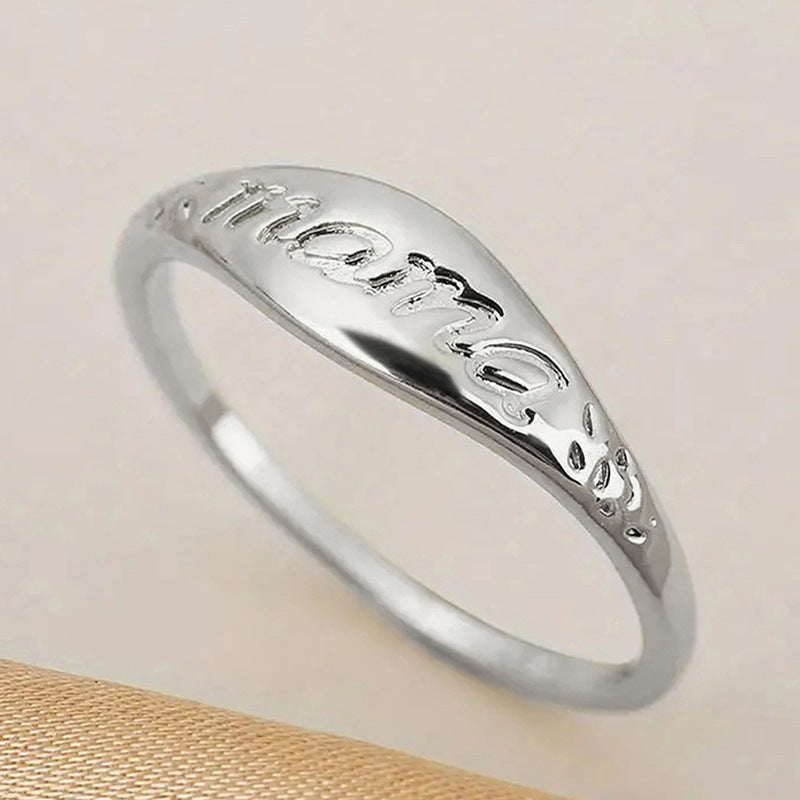 Exquisite Simple Mom Niche Flower Mother's Day Gift Ring