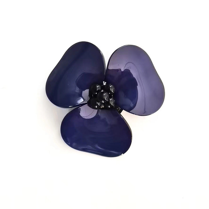 Blue Niche Acrylic Handmade Three-dimensional Flower Brooch Simple Brooches