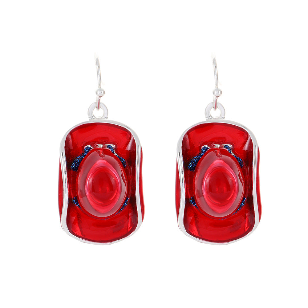 Women's Carnival Party Stars Stripes National Flag With Stud Earrings