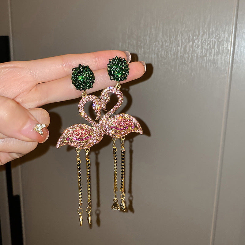 Zircon Butterfly Water Drop Ear Female Rings