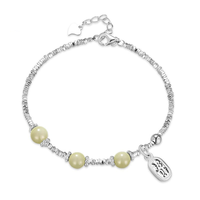 Sier Female Summer Light Luxury Minority Ancient Bracelet